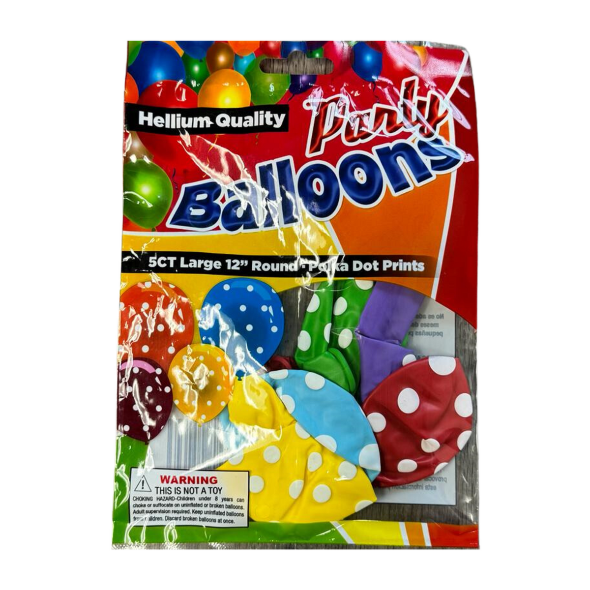 Balloons Polka Dot Prints 12/5ct