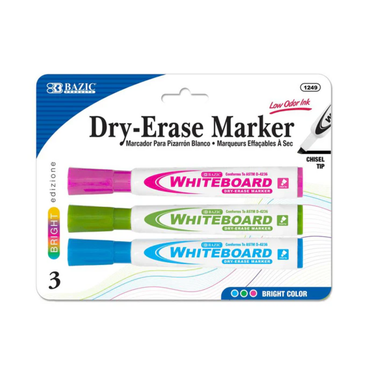 Bazic Dry Erase Marker Bright 12/1ct