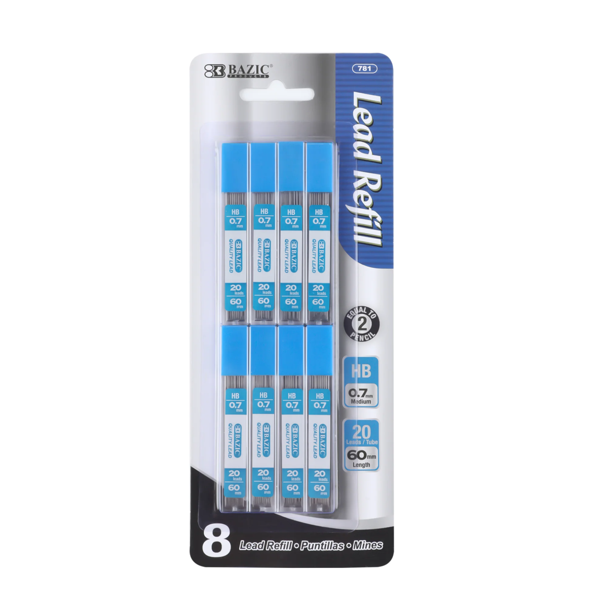 Bazic Lead Refill 12/8ct/0.7mm