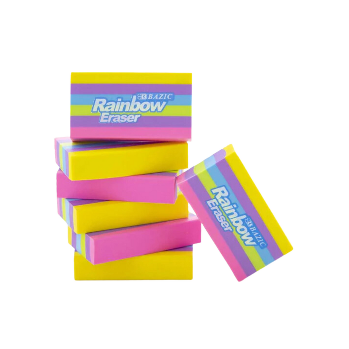 Bazic Rainbow Eraser 12/4ct