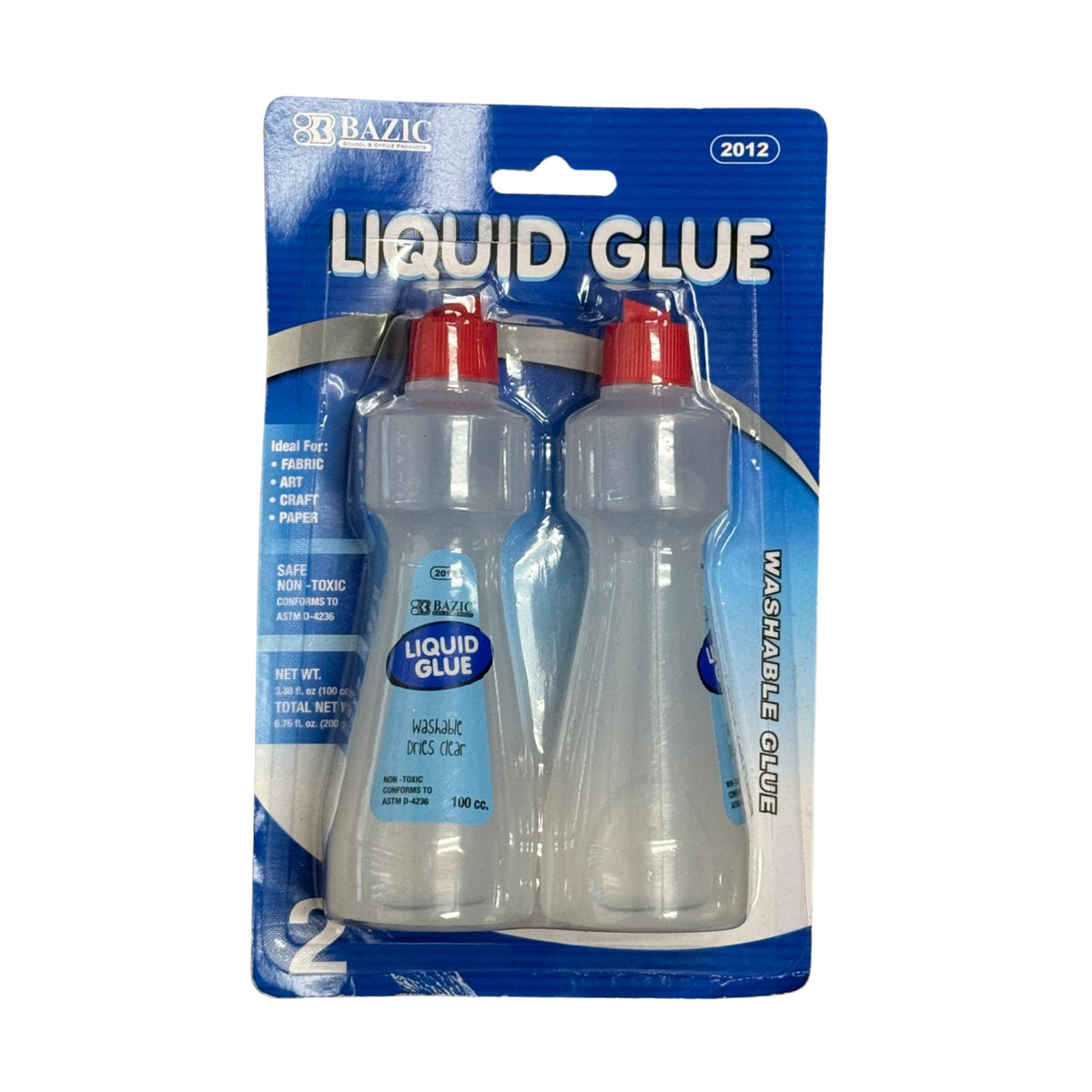 Bazic Washable Liquid Glue 12/2ct