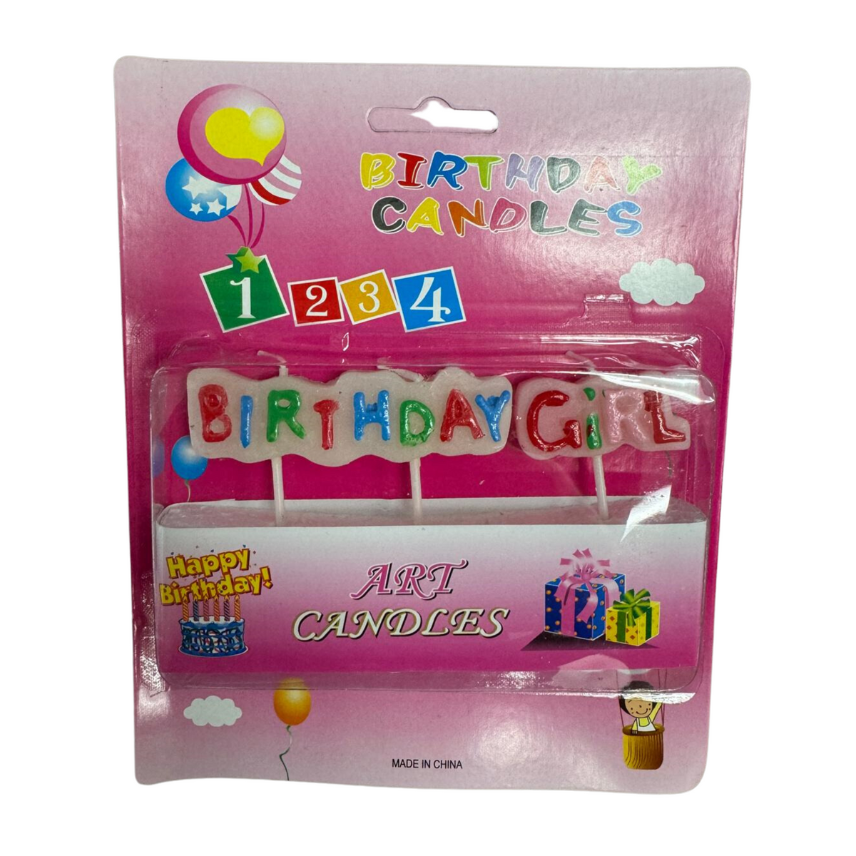 Birthday Candle Birthday Girl 12/1ct