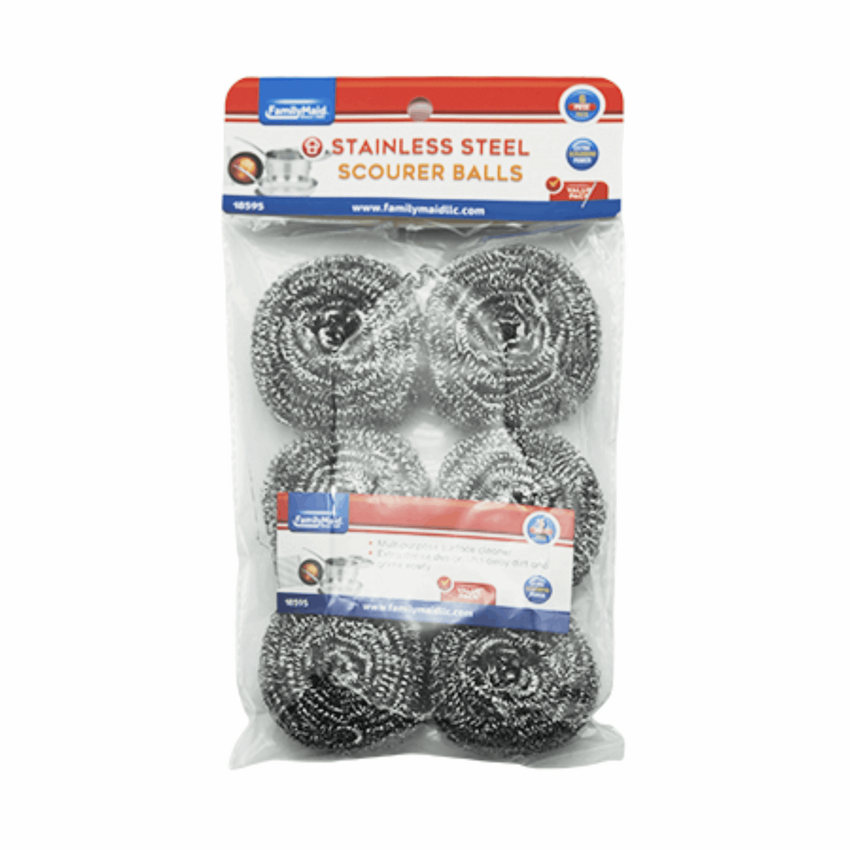 FamilyMaid Stainless Steel Scourer Balls 12/6ct