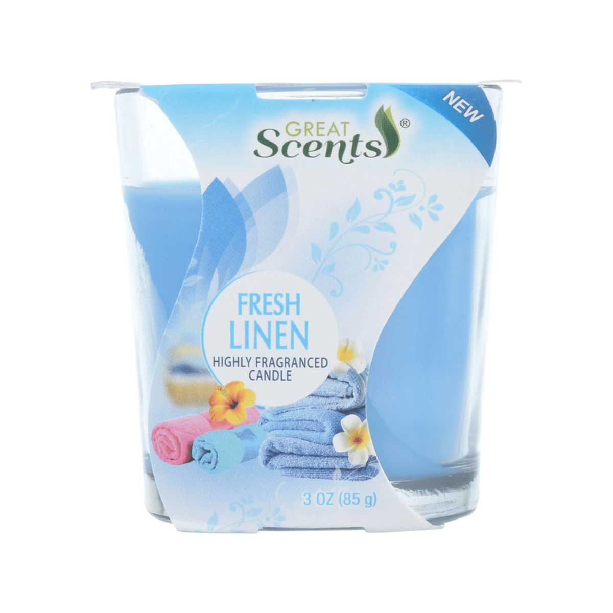 Great Scents Candle Fresh Linen 12/3oz