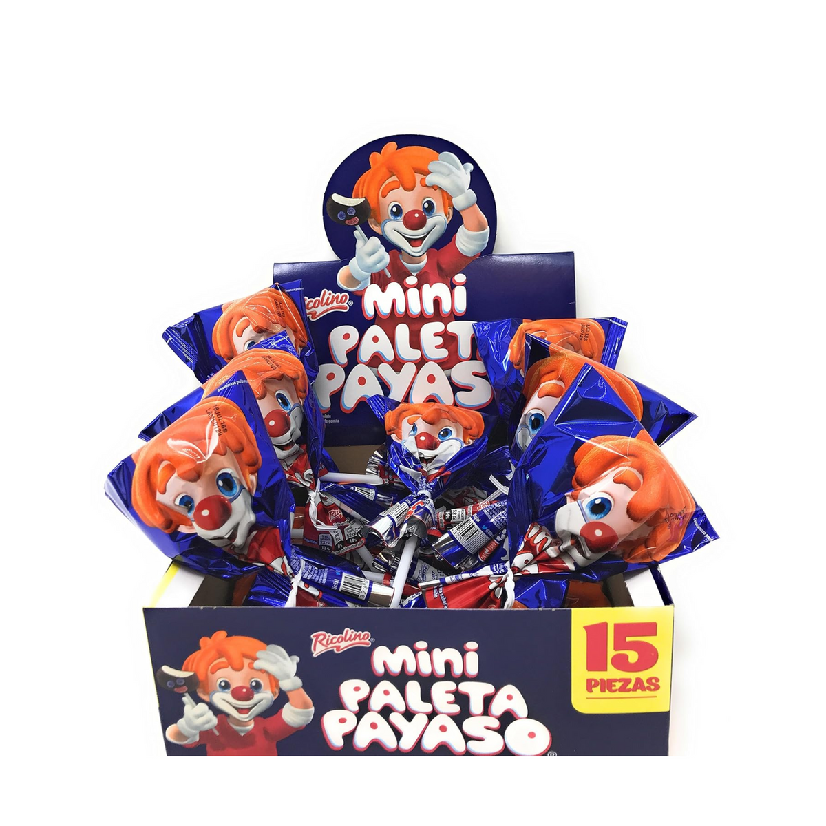 Ricolino Mini Paleta Payaso 15ct