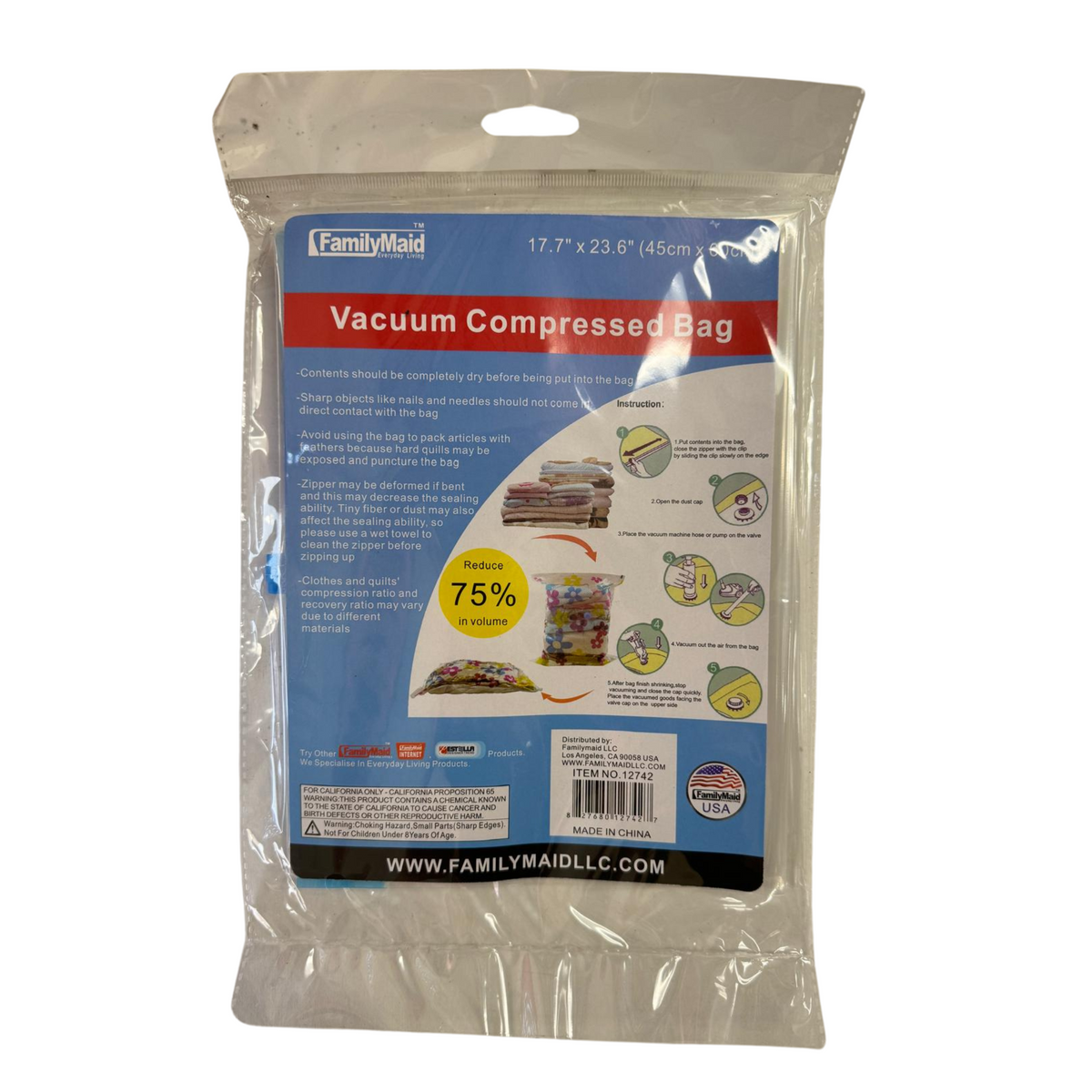 FamilyMaid Vacuum Compressed Bag L 12/1ct