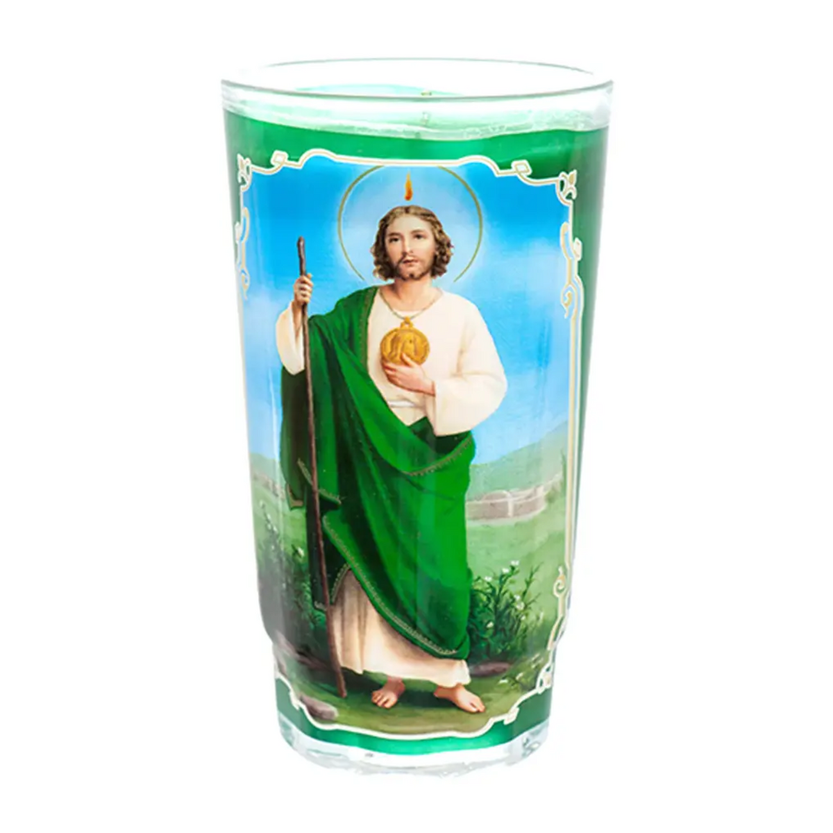 Religious Candle Cup San Judas Tadeo 12/1ct