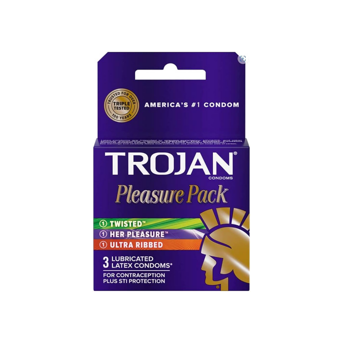 Trojan Pleasure Pack Condoms 6/3ct