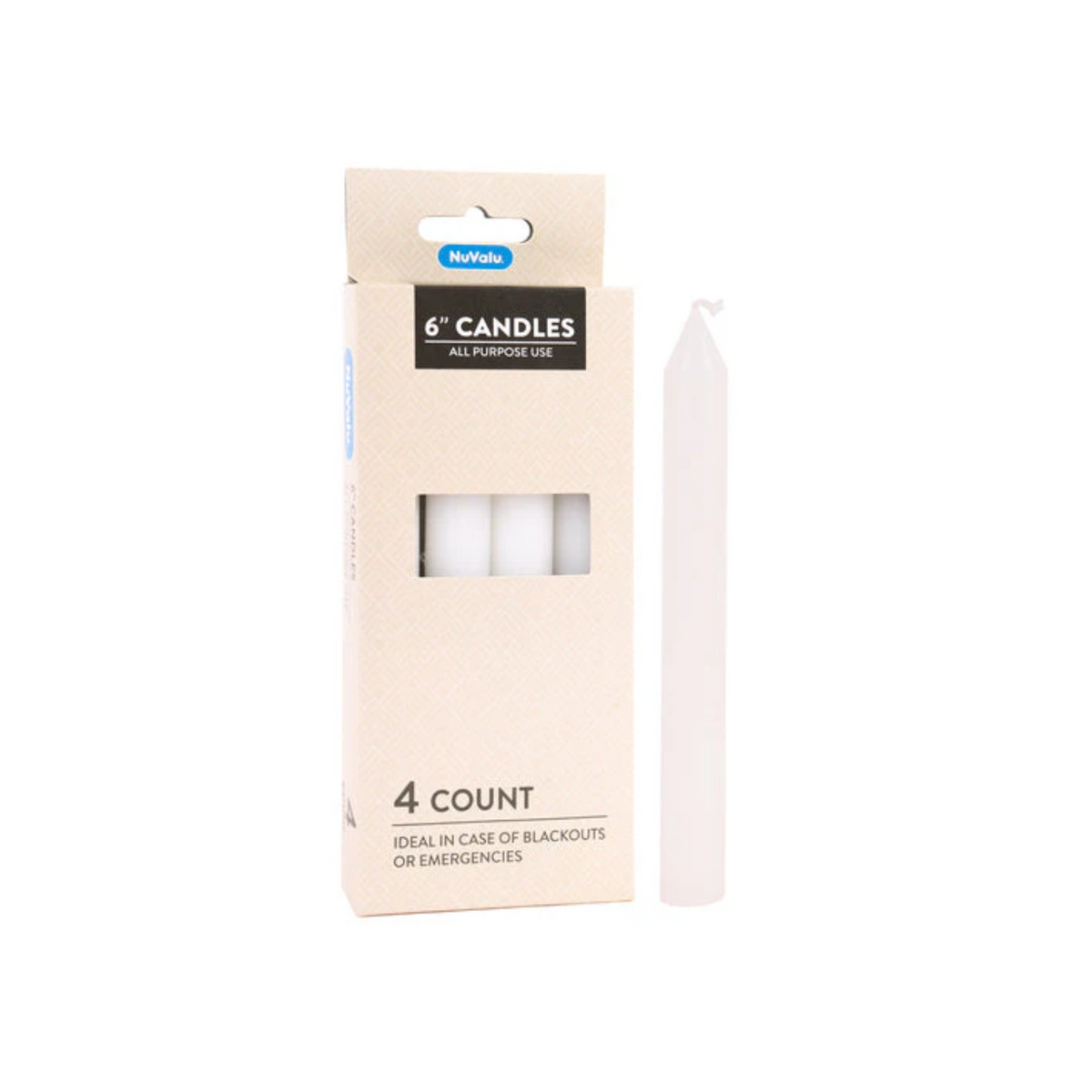 Household Candles 6" 12/4ct