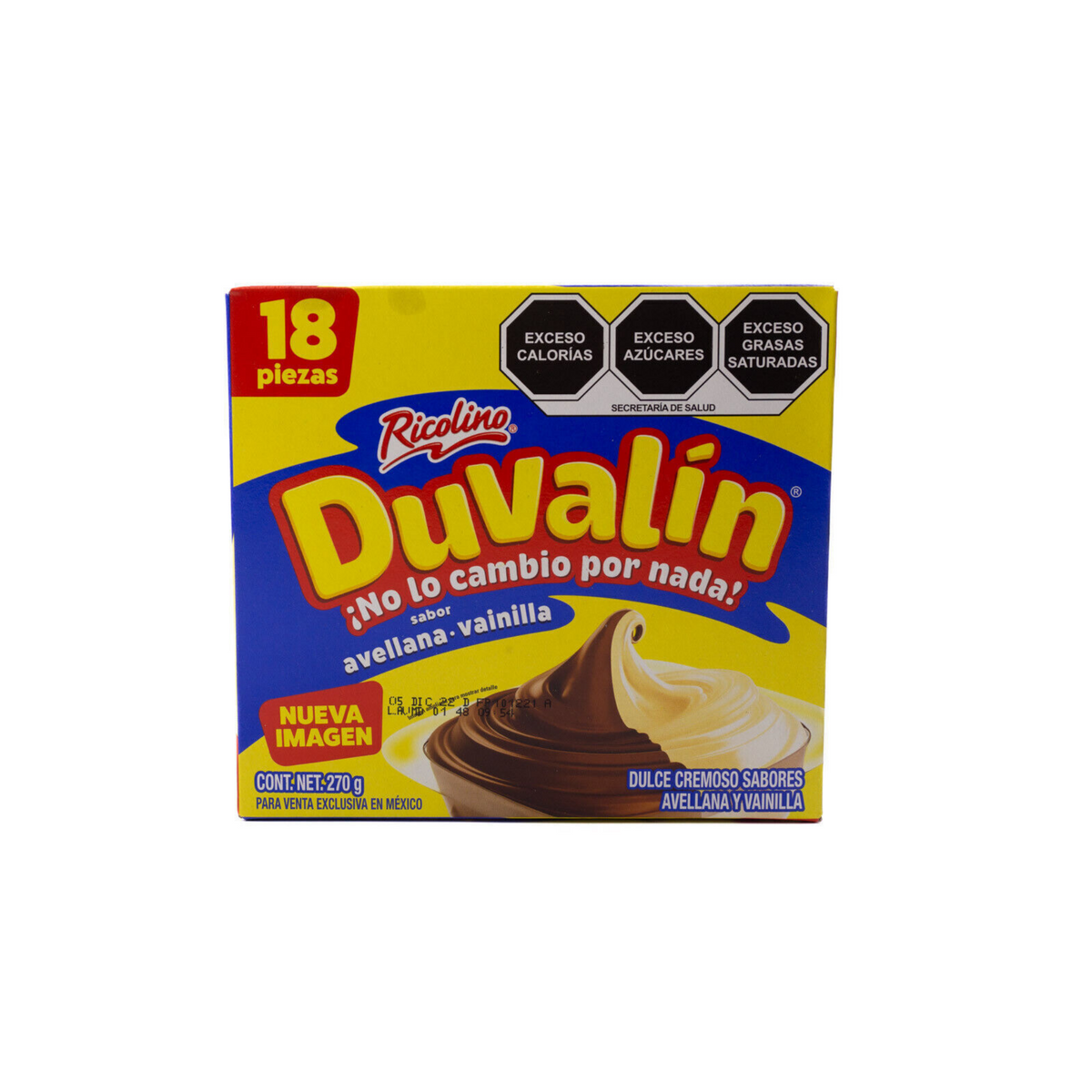 Duvalin Avellana y Vainilla 18 pzas