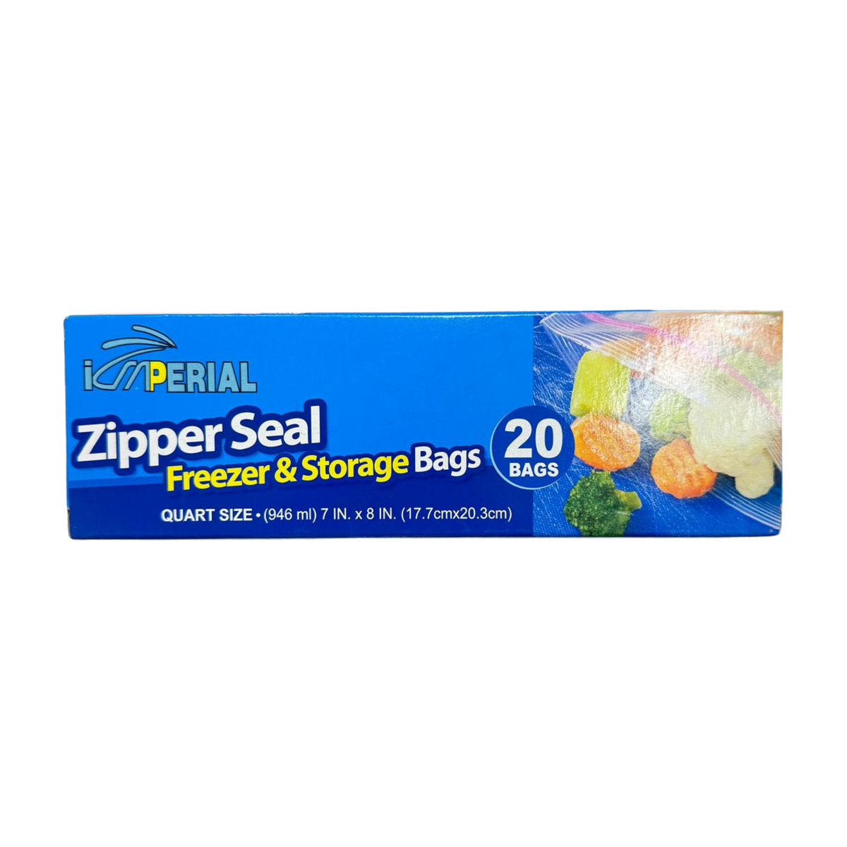 Imperial Zipper Freezer Bags 24/20ct/1qt
